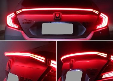 Çin Honda Yeni Civic Sedan 2016 2018 Otomatik Şekillendirici Çatı Spoiler, Led Işık Arka Kanat Tedarikçi