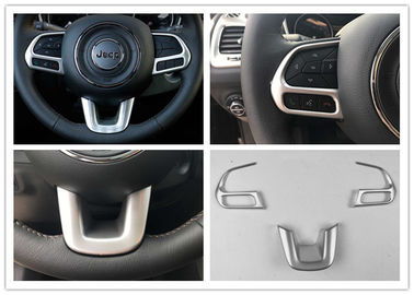 İyi bir fiyat. Plastik ABS Otomobil İç Çizim Parçaları Direksiyon Çarkı Jeep Compass 2017 için krom dekore çevrimiçi