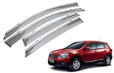 İyi bir fiyat. Nissan Qashqai 2008 - 2014 için paslanmaz çelik şeridi ile yağmur kalkanı çevrimiçi
