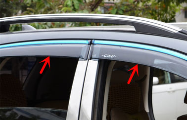 İyi bir fiyat. HONDA CR-V 2012 Araba Pencere Vizörleri, Paslanmaz Çelik Çizgi Rüzgar Deflektörleri çevrimiçi
